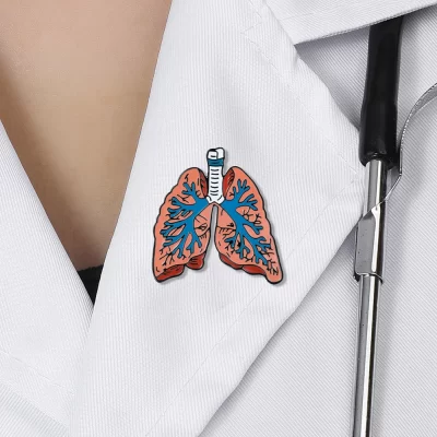 Anatomia ciência medicina orgulho pulmão humano broche esmalte pinos criativo lapela crachá colecionável jóias presente para médicos enfermeiros