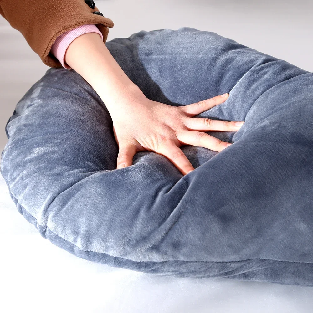 140x70cm 3000g 6.6lb travesseiro macio para grávidas tipo u travesseiro lombar multifuncional almofada de proteção lateral para gravidez mulheres veludo - Image 5