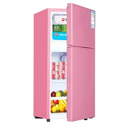 Rental Room Double Door Fridge Freezer Household Small Refrigerator with Deep Freezers First Level Energy Saving Refrigerator