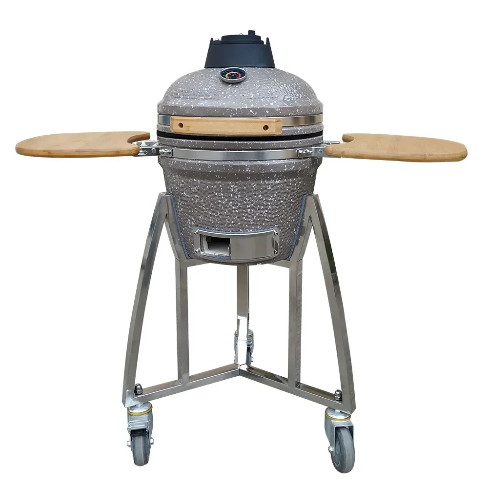 AUPLEX 15 16 Polegada Komodo Egg Grill Freestanding Barbecue de aço ao ar livre para fumante e assar para cozinhar