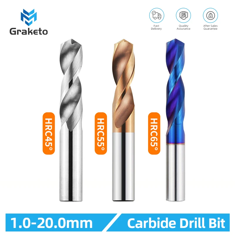 Tooleye brocas de carboneto de metal duro brocas de metal duro broca de torção de aço de tungstênio para trabalhar metal ferramentas de perfuração de torno cnc 1.0-20.0mm