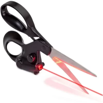 Tesoura profissional guiada a laser, faça você mesmo, posicionamento de tecido, corte de costura para artesanato doméstico, embrulho de presentes, tesoura reta e rápida