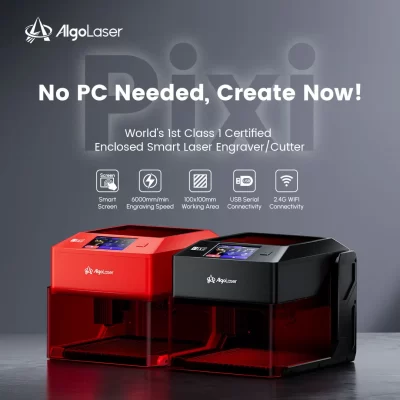 Algolaser pixi roteador inteligente cortador de gravador a laser com altura ajustável mesa diy portátil madeira metal máquina gravura vidro