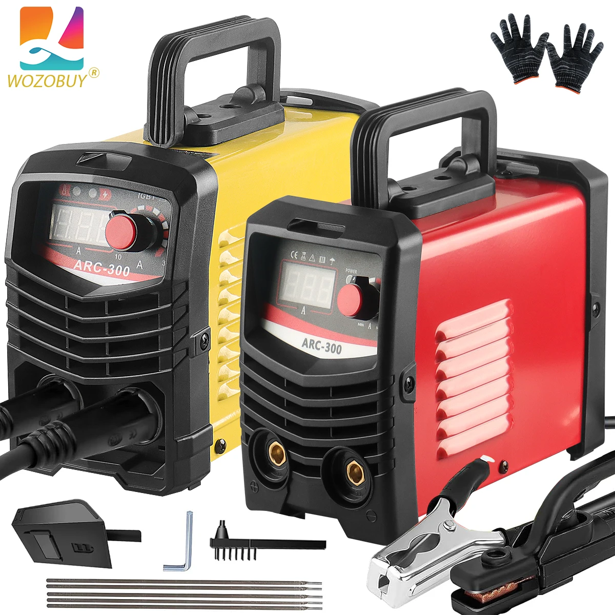 Máquina de solda portátil com antiaderente, 300A, ARC, elevador, TIG, inversor de IGBT, controle sinérgico, 110V, 220V, MMA
