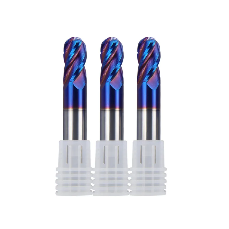 Hrc65 4 flauta bola fresa carboneto de tungstênio cortador cnc roteador bit fresa ferramenta r0.5 6mm 8mm 10-20mm para metal aço - Image 5