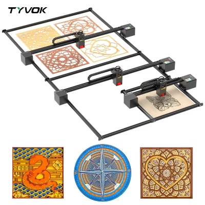 Tyvok 10W / 20W Gravação a laser ajustável multi tamanho máquina de corte a laser para couro plástico DIY X1S 40W grande corte a laser