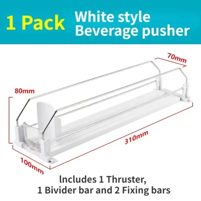 Supermercado Prateleira Bebidas Thruster, Dispenser Storage for Soda Can, Self-Pushing Drink, Cozinha Counter Organizer, Frigorífico Prateleiras