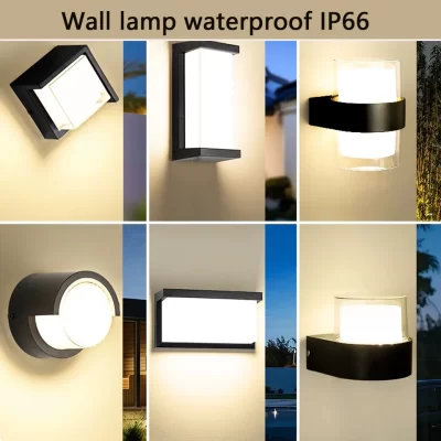 Led luz de parede ao ar livre à prova dip66 água ip66 sensor movimento led iluminação ao ar livre luzes varanda jardim luzes ao ar livre lâmpada parede