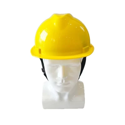 Capacete de segurança PE em forma de V ajustável, fácil de avisar para trabalhadores da construção, capacete protetor resistente ao impacto