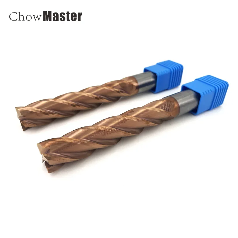 HRC 55 Tungsten Steel Milling Cutter, Four-Blade Coating End Milling Cutter, Flat-Bottom Milling Cutter CNC CNC Tool - Image 2