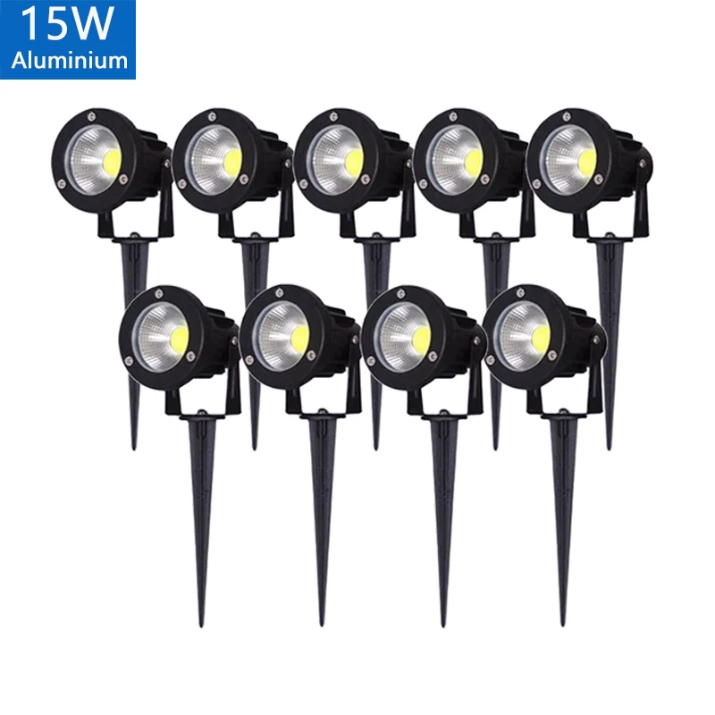 Lâmpada led para jardim e gramado, 5w, 10w, 15w, água externa, ip65, 220v, 110v, 12v, 24v, paisagem, pico, caminho de jardim, cob, holofotes para gramado - Image 4