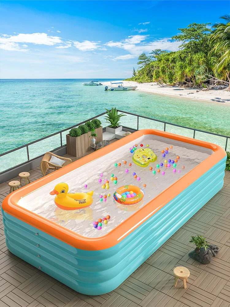 Cross-border Exclusive Thickened Eco-friendlyPVCInflatable Swimming Pool Large Adult Swimming Pool Household Outdoor Pool - Image 4