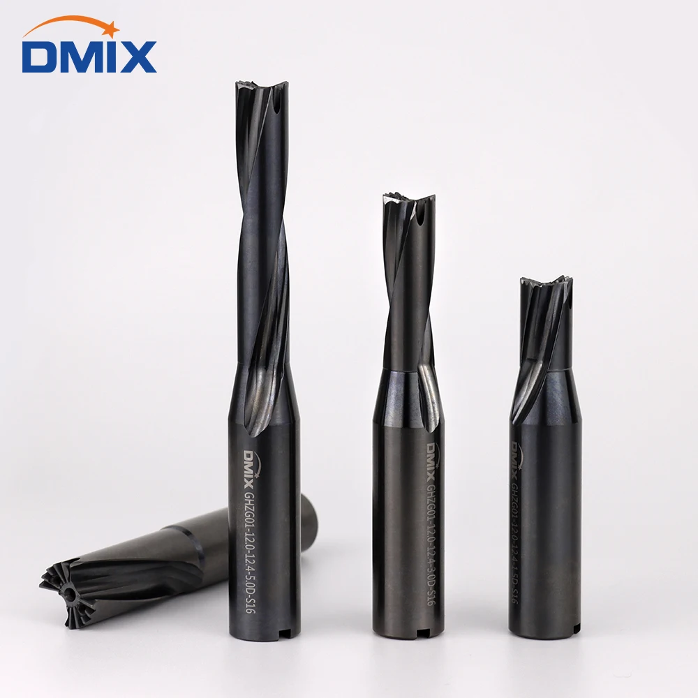 Dmix coroa broca de alta velocidade 10-25.8mm 1.5-5d furo violento usinagem indexável resfriamento interno broca de dente de sabre substituto u broca