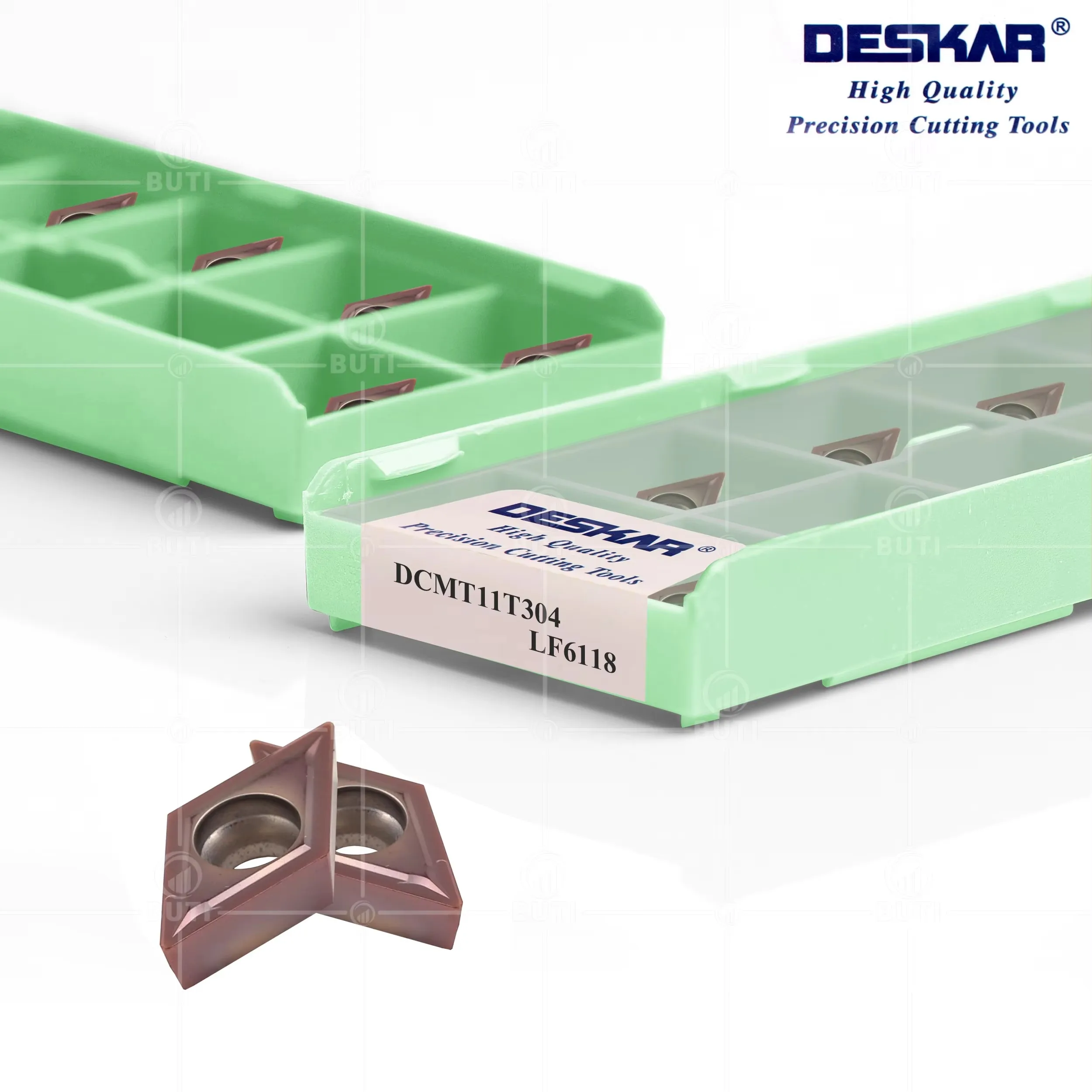 DCMT 070208 -MV DCMT11T304 LF6118 DESKAR 100% lâmina de giro original ferramenta de torneamento interno de carboneto para processamento de aço inoxidável - Image 2