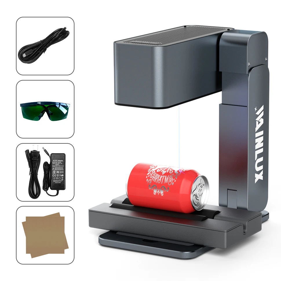 Walinux z3 cortador de gravador a laser impressora alta precisão 60w máquina gravura dobrável foco automático 600 mm/s para vidro acrílico - Image 3