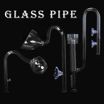 ADA Estilo Glass Lily Pipe, Inflow E Outflow Tubo, Tubulação De Água Para O Filtro Do Tanque De Peixes, Aquarium Outlet, 13mm, 17mm, 12mm, 16mm