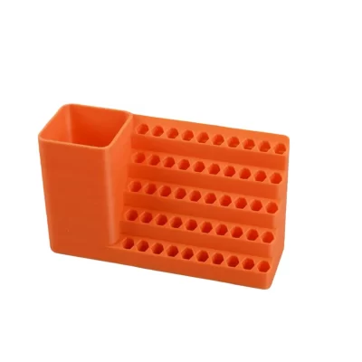 Organizador de ferramentas retangular de parede com 50 furos para chave de fenda e armazenamento de brocas para garagem, oficina