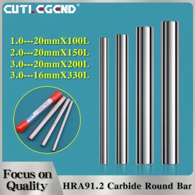 Rodada Rod de carboneto sólido, resistente ao desgaste, alta dureza, máquina CNC, moagem fina, HRC55, 100mm, 150mm, 200mm, 330mm