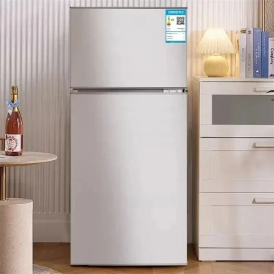 Small Refrigerator Home Dormitory Rental Room Freezer Refrigeration Mini Bar Fridge Energy Saving Refrigerator with Double Doors