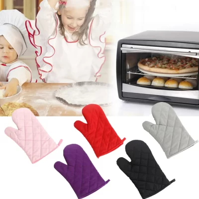 Luvas de isolamento térmico para forno microondas, Luvas de cozimento, Almofada de panela, Prova de calor, Luva Protegida de Alta Temperatura