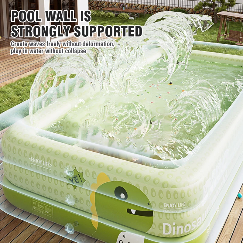 Large Inflatable Swimming Pool Foldable Swimming Pool Portable Indoor Outdoor Garden Family Bath Water Play Toy Kid Adult Gift - Image 4