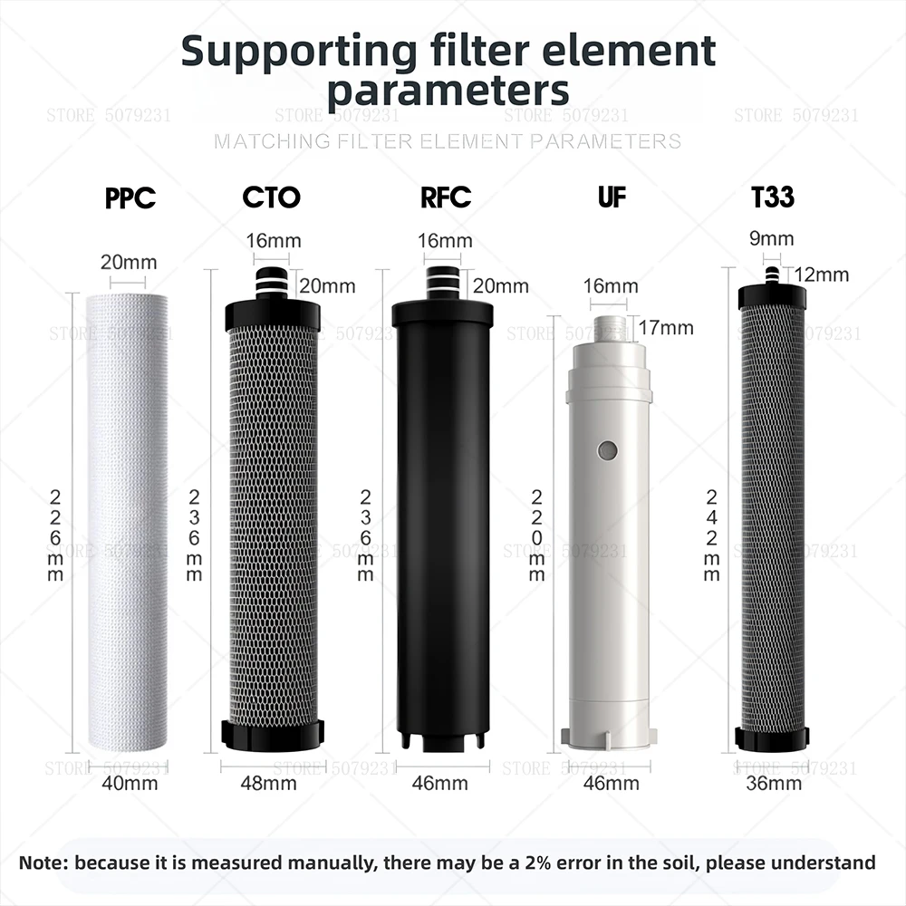 304 filtro de água de aço inoxidável água potável cozinha doméstica 5 estágios sistema de filtro de água uf torneira purificador de água para casa - Image 4