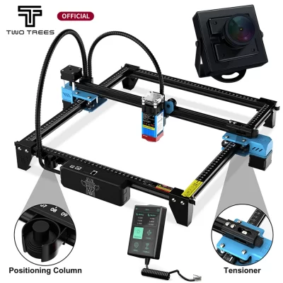 Máquina de gravação a laser Twotrees TTS-55 Pro TTS-10 Pro 450± 5nm luz azul/1064nm módulo laser infravermelho suporte câmera de exibição