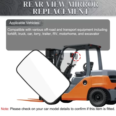 1Pc Forklift Reversing Mirror Rear View Reflecto 9 Inch Convex Mirror For Tractor Truck Car Lorry Trailer RV Motorhome