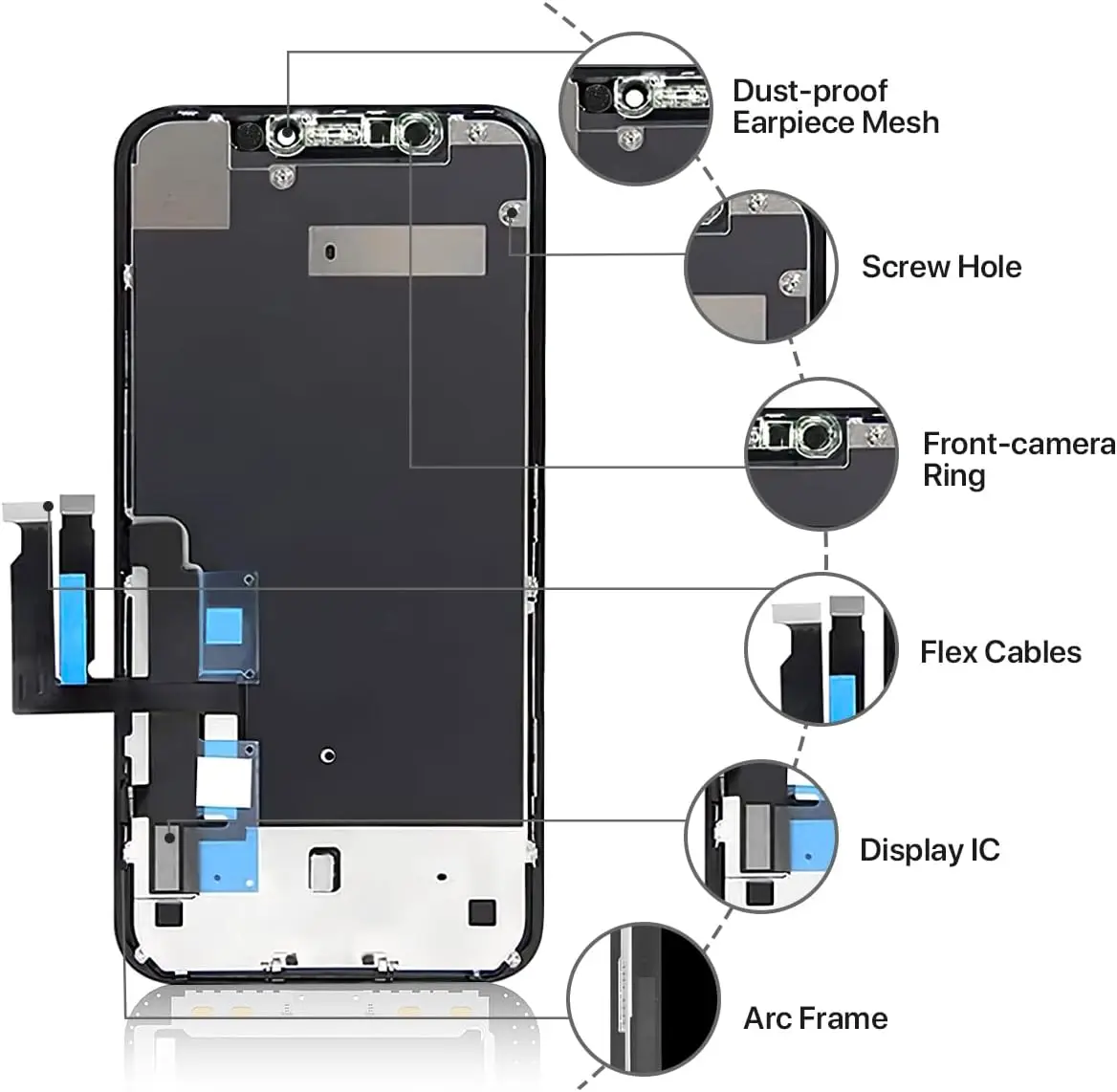 100% Excellent OLED Pantalla for iphone XR LCD Display Touch Screen Digitizer Assembly for iPhone XR LCD Replacement - Image 6