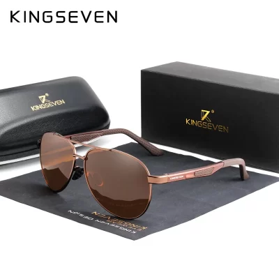 KINGSEVEN Brand Men's Vintage Square Sunglasses Polarized UV400 Eyewear Accessories Male Sun Glasses Driving Shades For Men