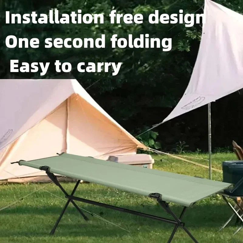 Camping Chair Long Stool Outdoor Picnic Portable Beach Chair Lightweight Collapsible Double Aluminum Alloy Folding Stool - Image 3
