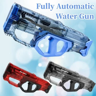 Pistola de água elétrica para crianças, grande explosão, absorção automática de água, jogos de luta ao ar livre, armas de água de alta pressão, brinquedos para crianças