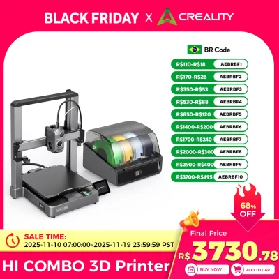 Creality Hi Combo 3D Printer with Multi-color CFS RFID Filament Reading Fully Automated Filament Detection 500mm/s Auto-Leveling
