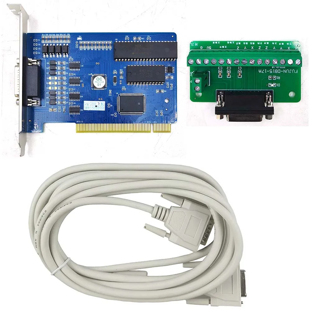 Conjunto de cartão de controle NC Studio PCI Motion Ncstudio de 3 eixos para fresadora de gravação de roteador CNC