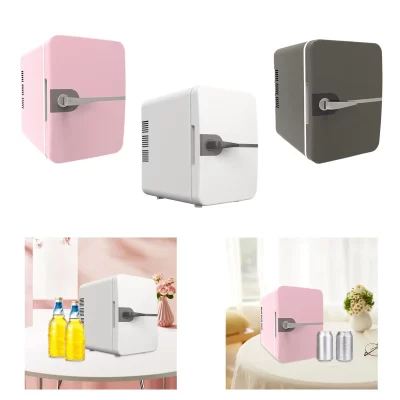 Mini Fridge for Bedroom 6L/8 Cans Small Refrigerator Portable Thermoelectric Cooling and Warmer for Cabin Car Bedroom Room Dorm