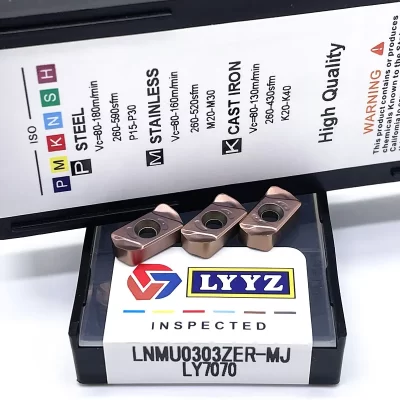 Inserir lnmu0303zer mj ly7070 9070 inserção de carboneto de tungstênio ferramenta de torno cnc inserção de torneamento externo ferramenta de aço