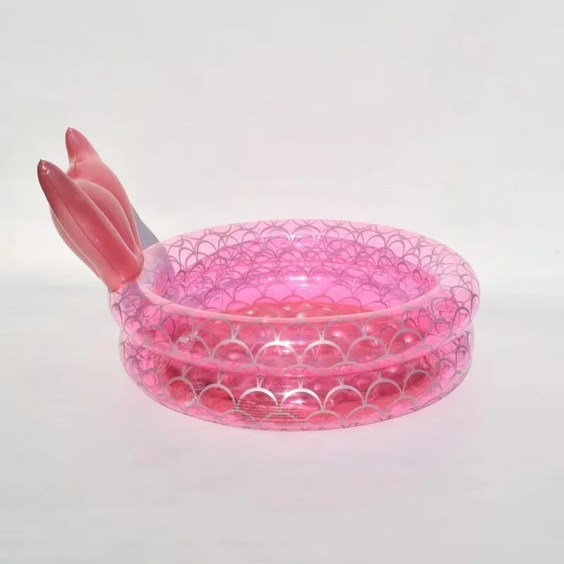 Pool 1PCS Thickened PVC Inflatable Mermaid Pool, Home Infant Kids Baby Pool Ocean Ball Pool - Image 2