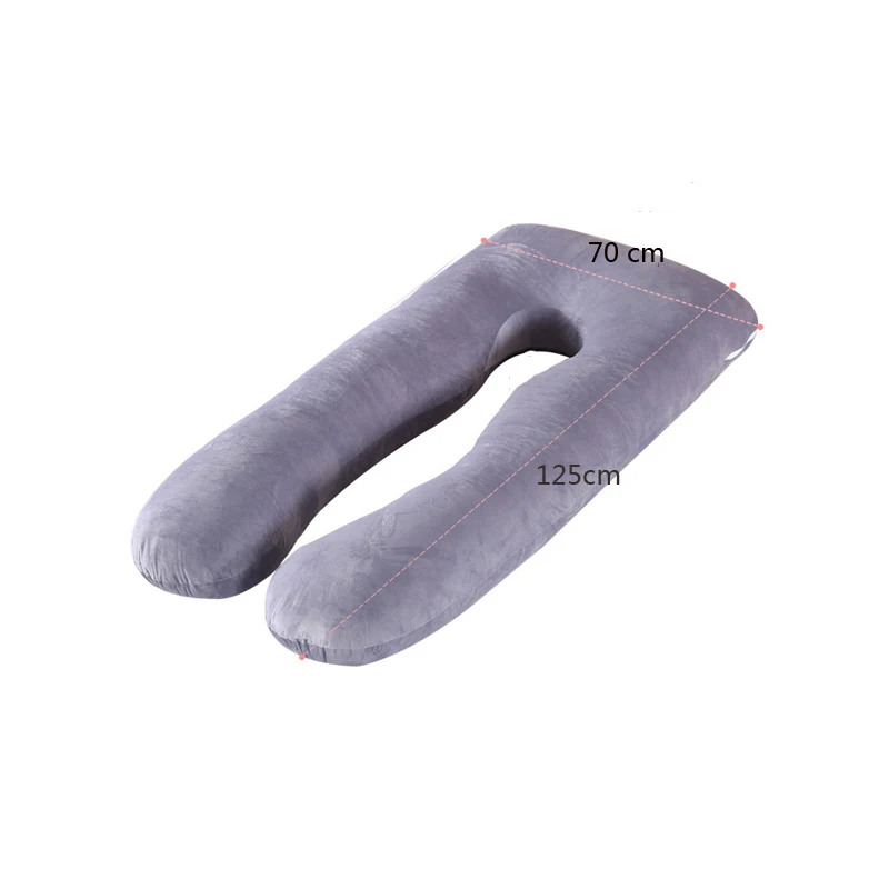 Travesseiro para maternidade, cor sólida, removível, lavável, proteção para gravidez, cintura, cristal, veludo, suporte para gravidez, travesseiro para barriga - Image 4