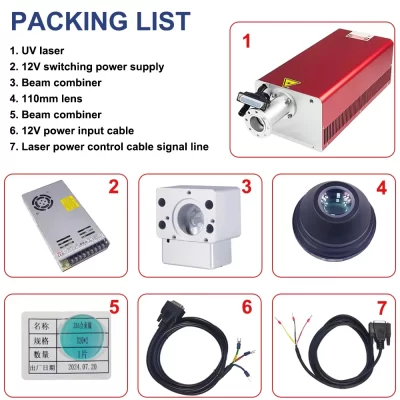 DIGRAY Fonte de laser UV 3W e 5W Laser de alta qualidade 355nm para máquina de gravação de marcação de metal, plástico e madeira DIY