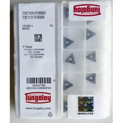 Tungaloy TCMT 090202 -24 NS9530 / TCMT 090204 -24 NS9530 lâmina de fresa CNC ferramenta de torneamento lâmina inserções de carboneto 10 peças