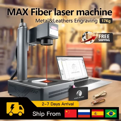 Kindlelaser s4 máquina de marcação a laser de fibra de alta potência industrial portátil gravador todo metal jóias couro plástico