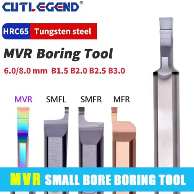 Carbide Boring Bar MVR Miniature Internal Turing Tool Small Hole Bore Solid Lathe Cutter Coated MVR6 MVR8 MUR8 B2.0 B2.5 B3 L22