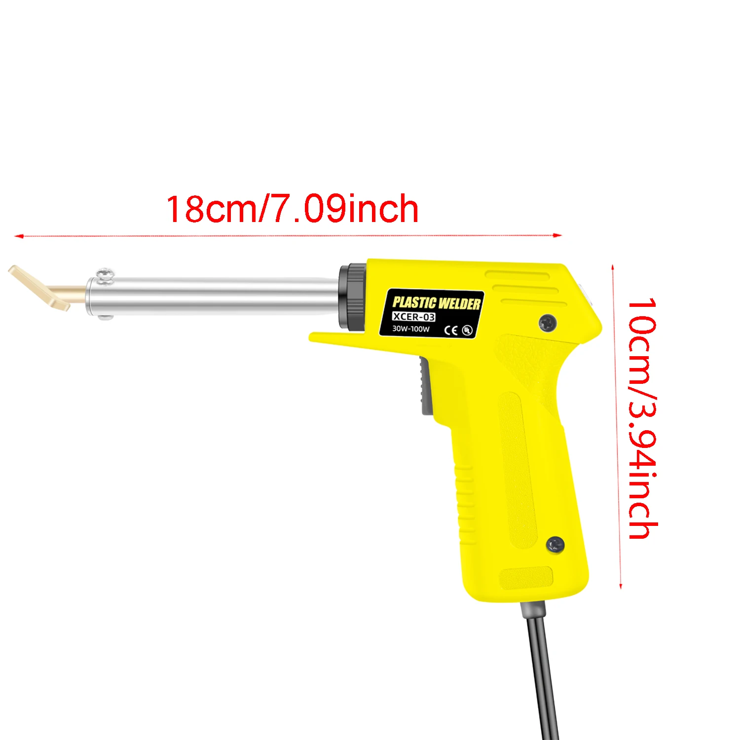 Kit de ferro de solda elétrica para Auto, soldagem plástica, carro, barco, pára-choques, caiaque, reparação, ferro ponta, 100W - Image 2