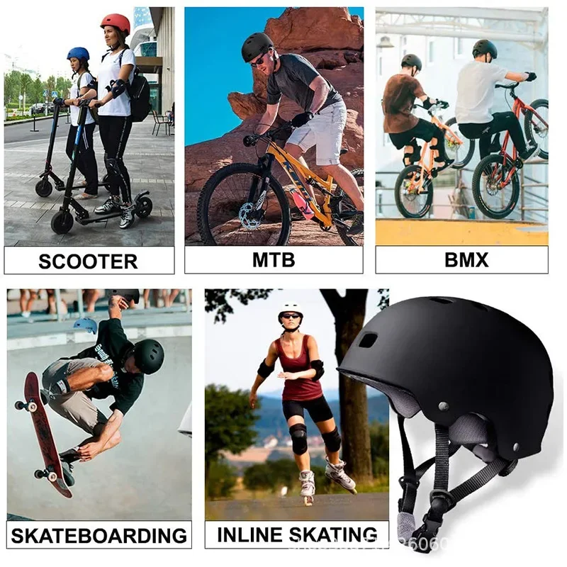 Capacete de skate para crianças, cabeça de segurança, engrenagem protetora, scooter elétrico, patinação, carro de equilíbrio, polia inline, adulto, adolescentes - Image 6
