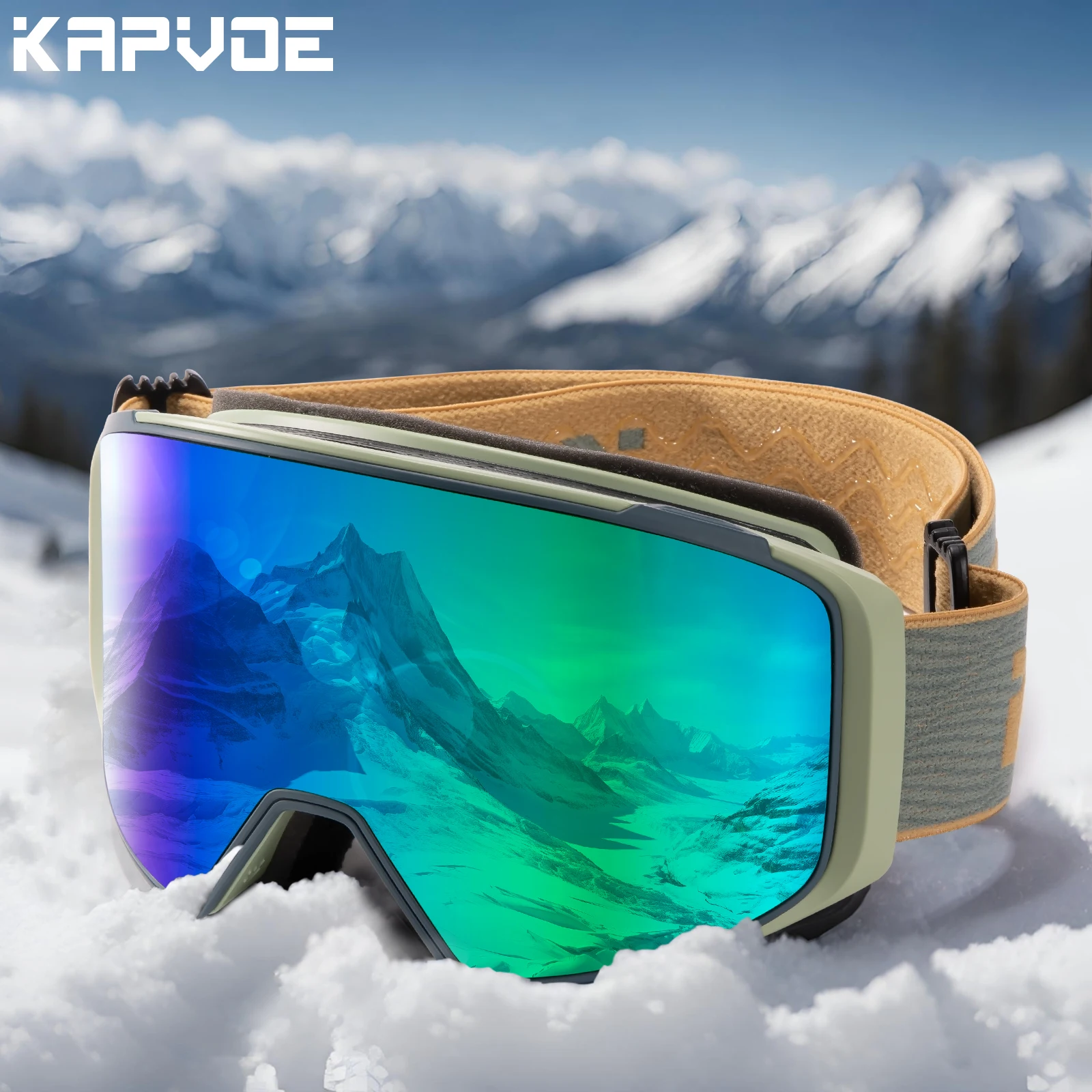 KAPVOE Men Women Brand Ski Goggles Snowboard Goggles Glasses For Skiing Protection UV400 Snow Glasses Anti-Fog Ski Mask Eyewear - Image 2