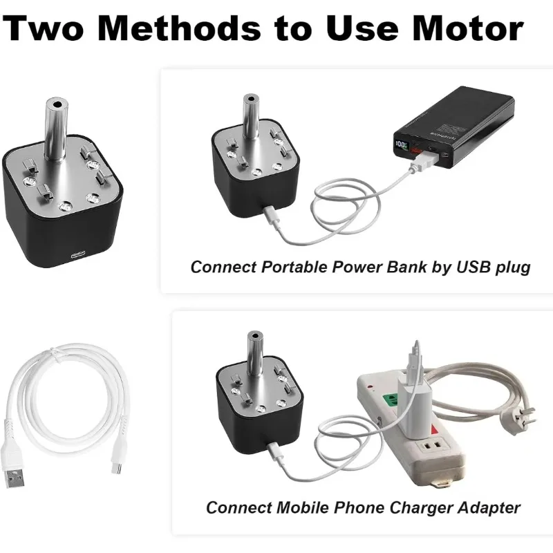 Grelha giratória automática para espeto, grelha elétrica para churrasco kebab, acessório de aço inoxidável para grelha a gás e carvão, 8 palitos - Image 6