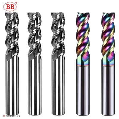 Bb 3 flauta carboneto fresa tungstênio fresa cnc ferramenta 1 a 20mm hrc55 para alumínio fibra de vidro acrílico madeira cobre plástico