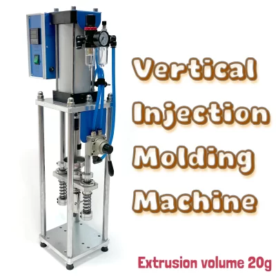 Máquina de moldagem por injeção vertical 20g 110V / 220V Máquina de moldagem por injeção de plástico de polímero de mesa