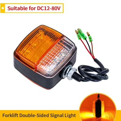 Motorcycle Forklift Lights Electromobile Dual Side Turn Signals Indicator Light 12V 24V Forklift LED Lamp 12V - 80V White Amber