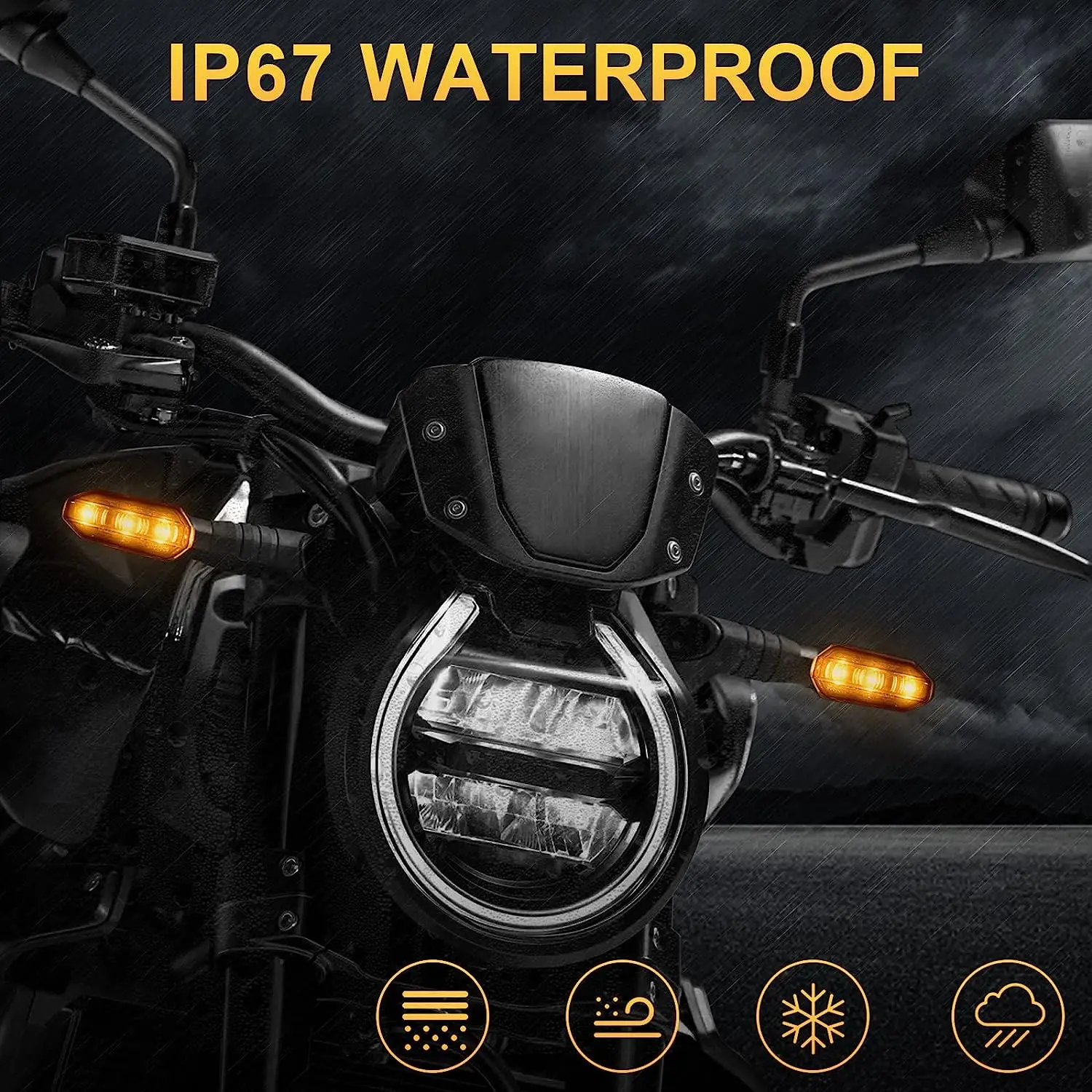 8mm Mini Motorcycle LED Turn Signal Lights Amber Flashing Light Blinker Turn Signal Lamp 12V Moto Indicator Lamp Accessories - Image 4